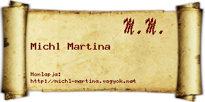 Michl Martina névjegykártya